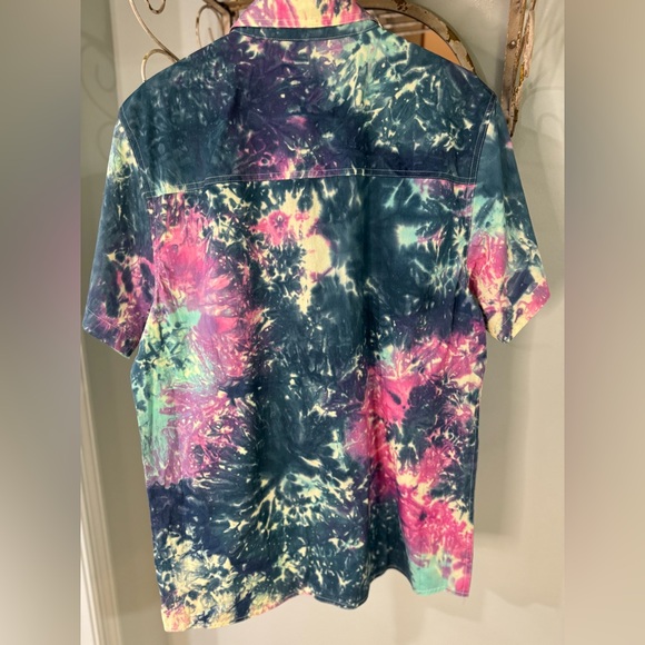 EMPYRE, Vibrant colorful Tie-Dye button down shirts, w Pocket, cotton, Large - Picture 4 of 6